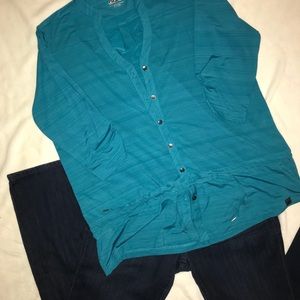 Dry fit feel teal shirt